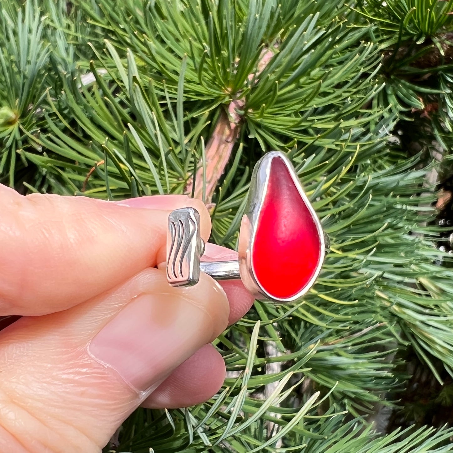 Adjustable Sea Glass Ring