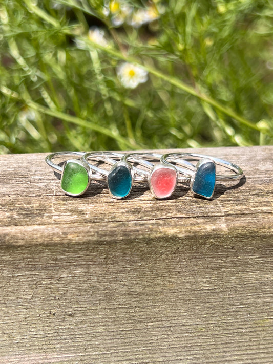 Sea Glass Stacker Ring