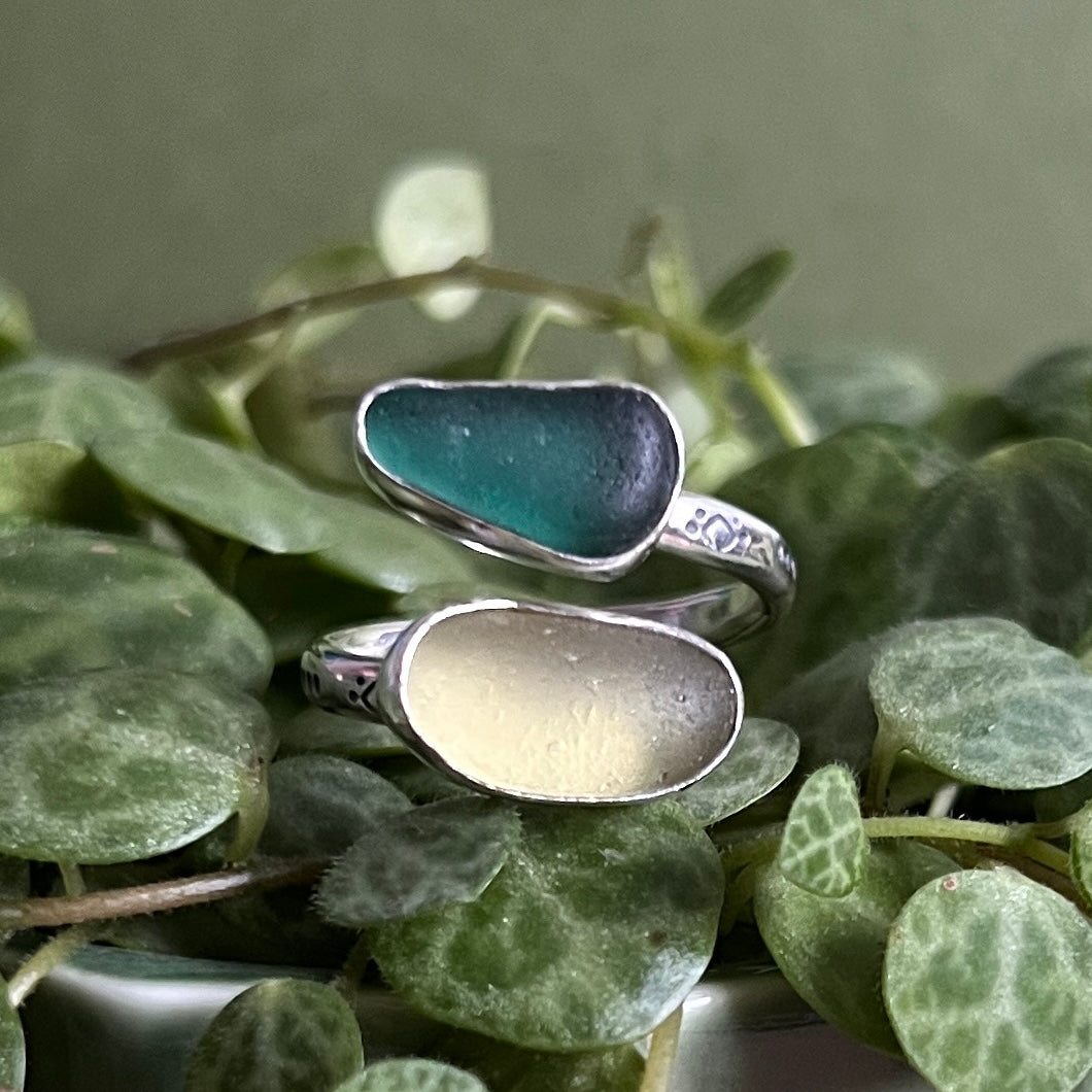 Adjustable Sea Glass Ring