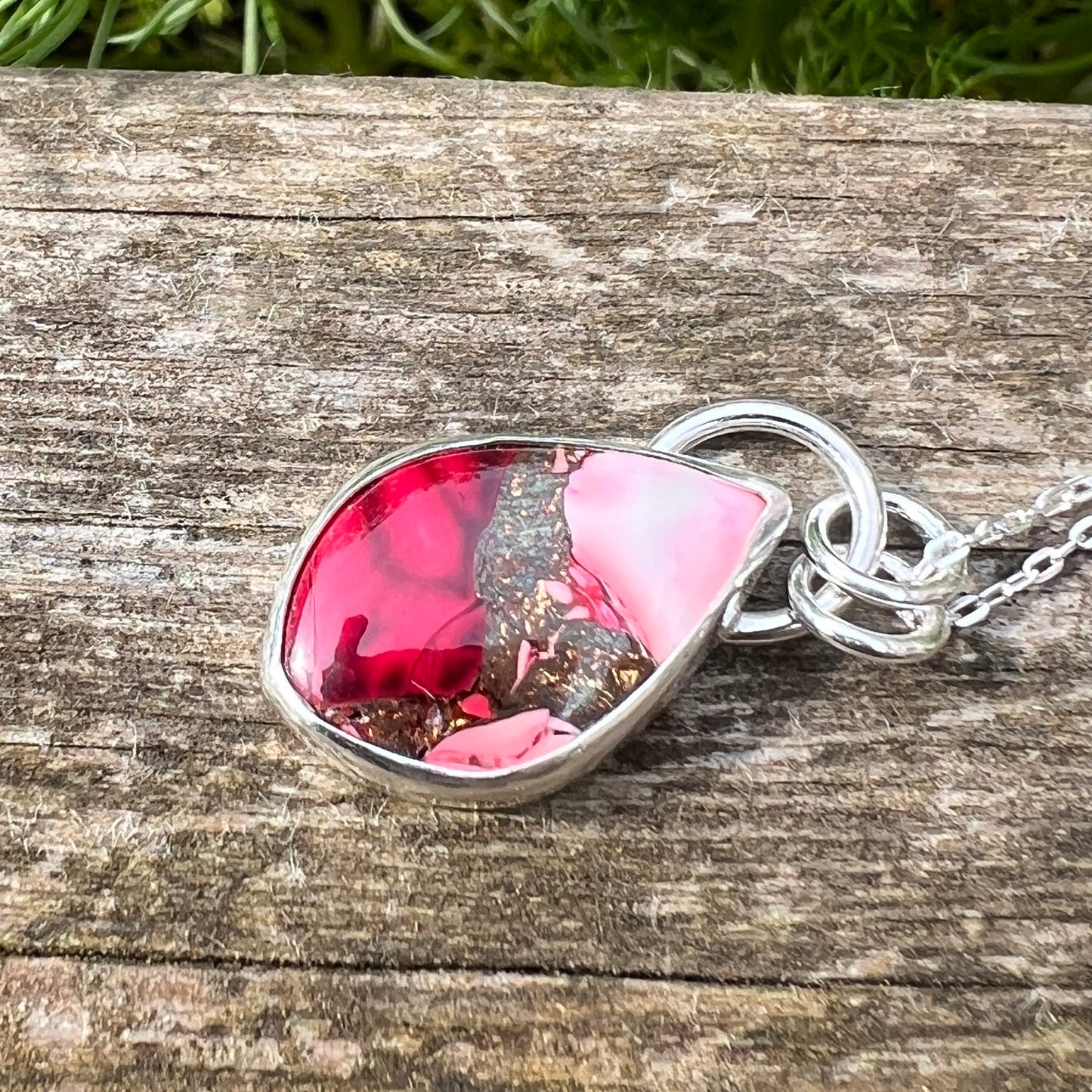 Red Dahlia Pendant
