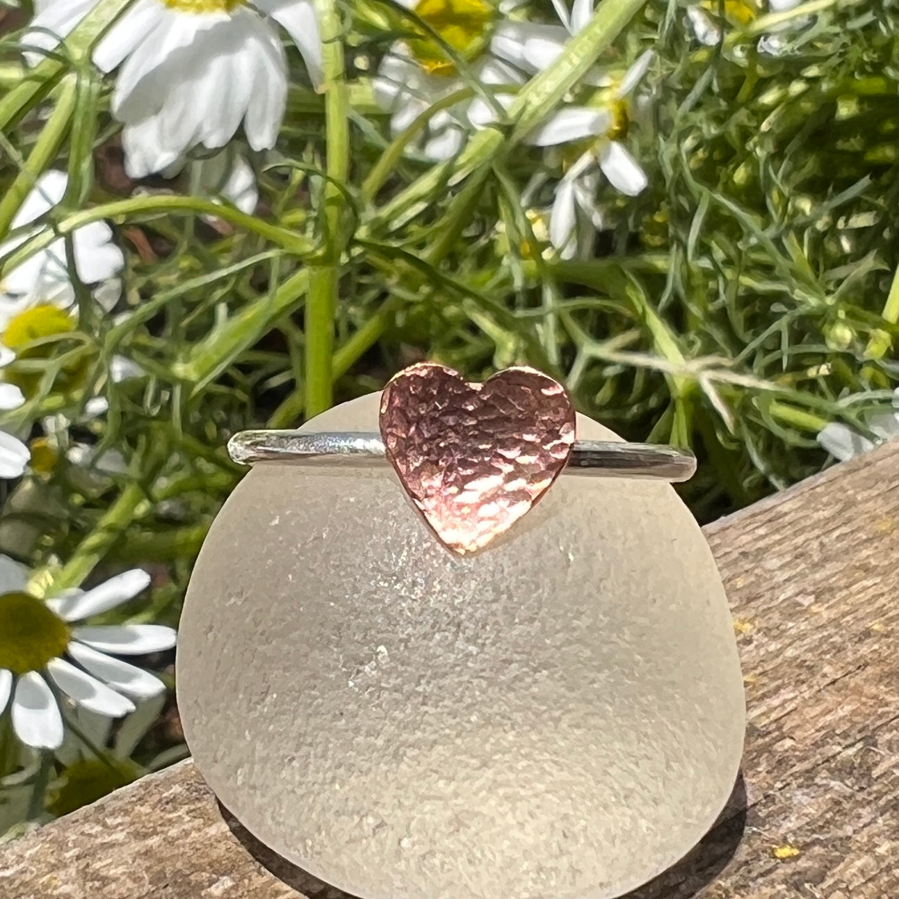 Copper Heart Ring, Made To Order