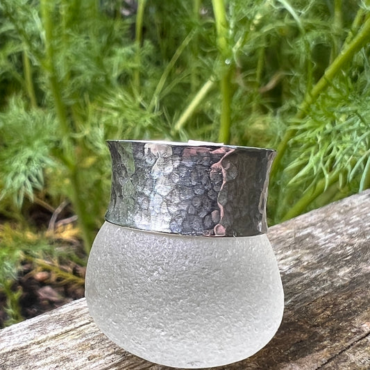 Wide Band Silver Ring