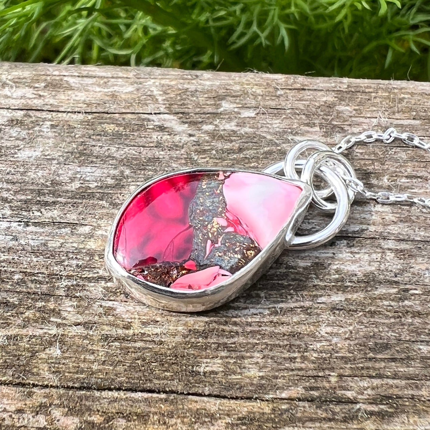 Red Dahlia Pendant