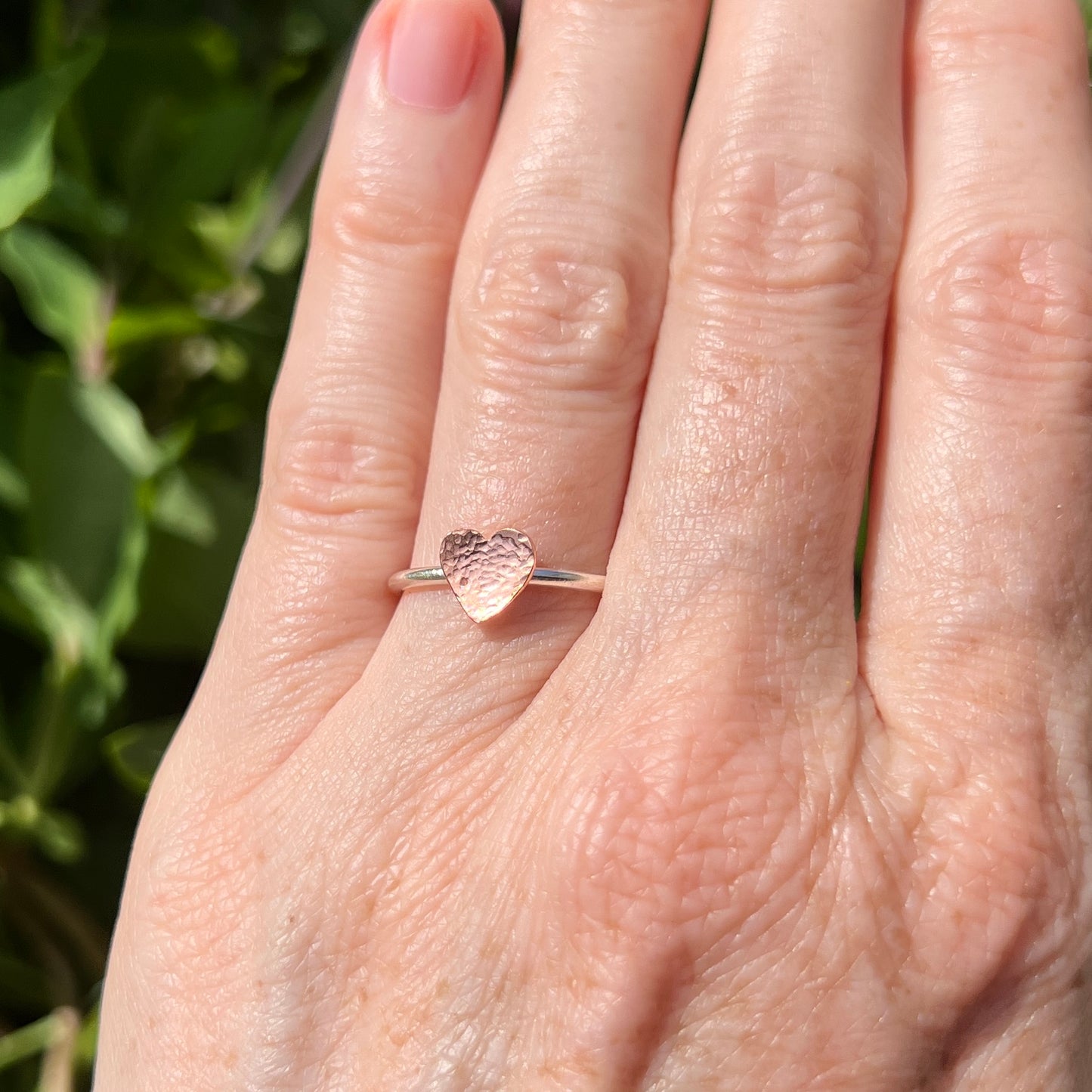 Copper Heart Ring, Made To Order
