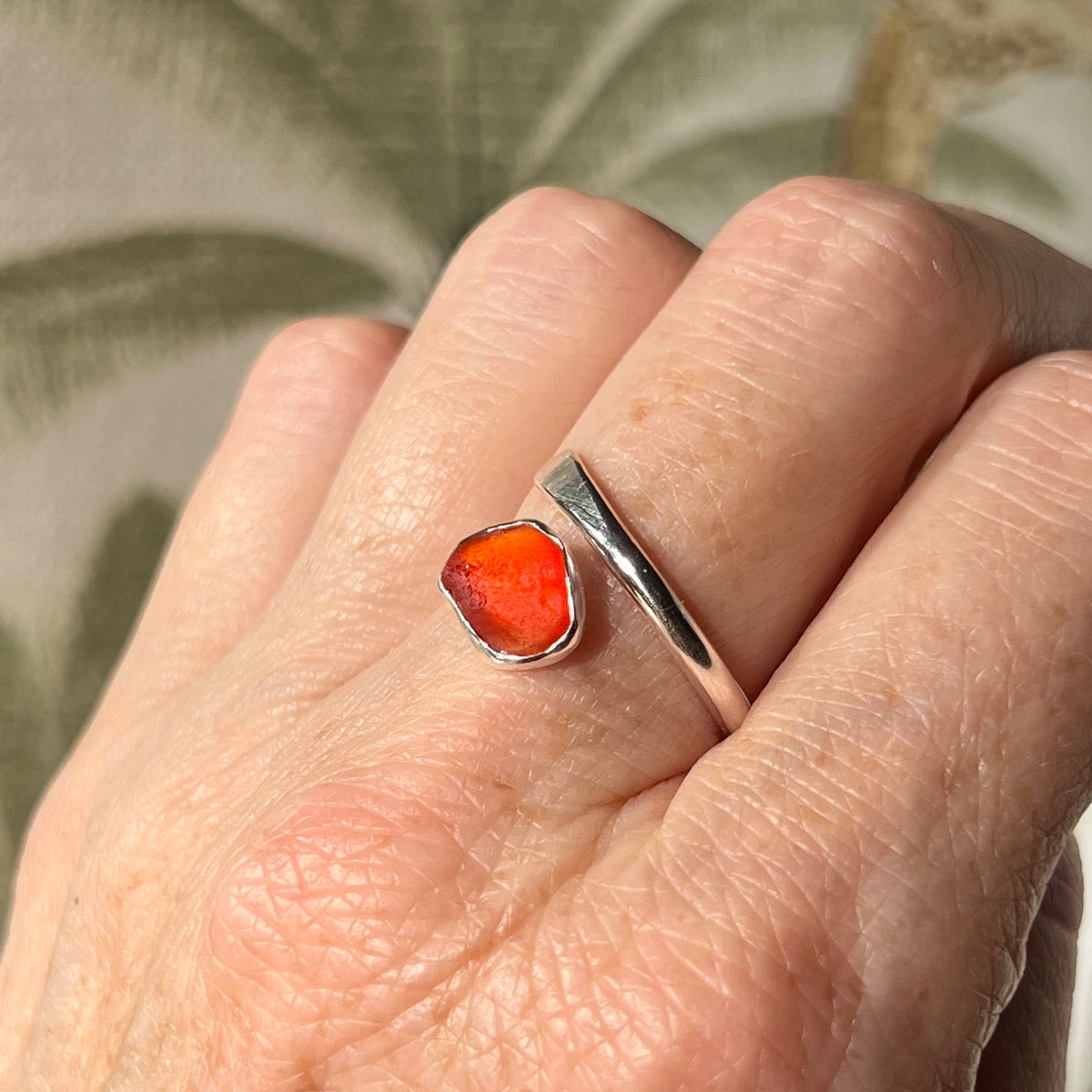 Adjustable Sea Glass Ring