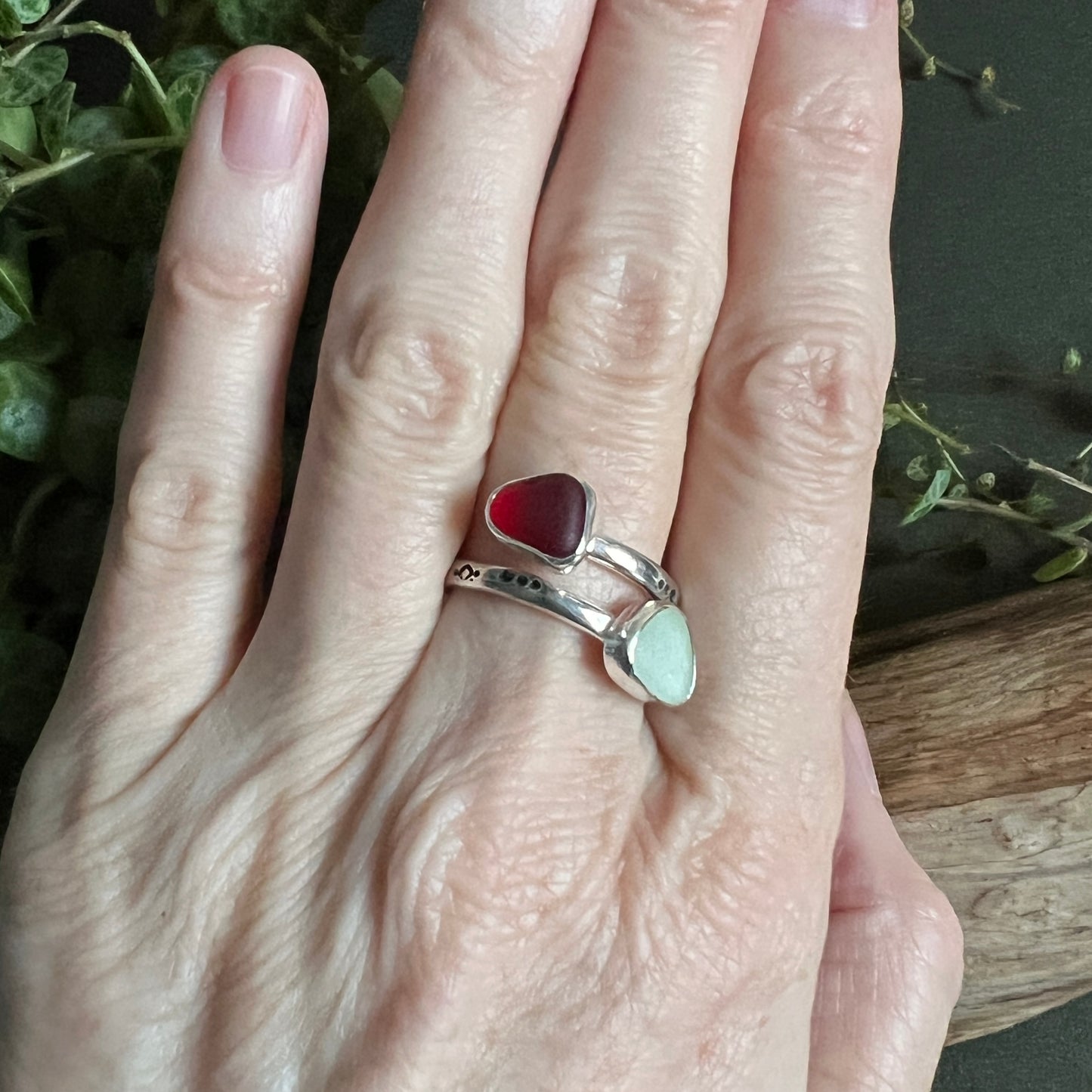 Adjustable Sea Glass Ring