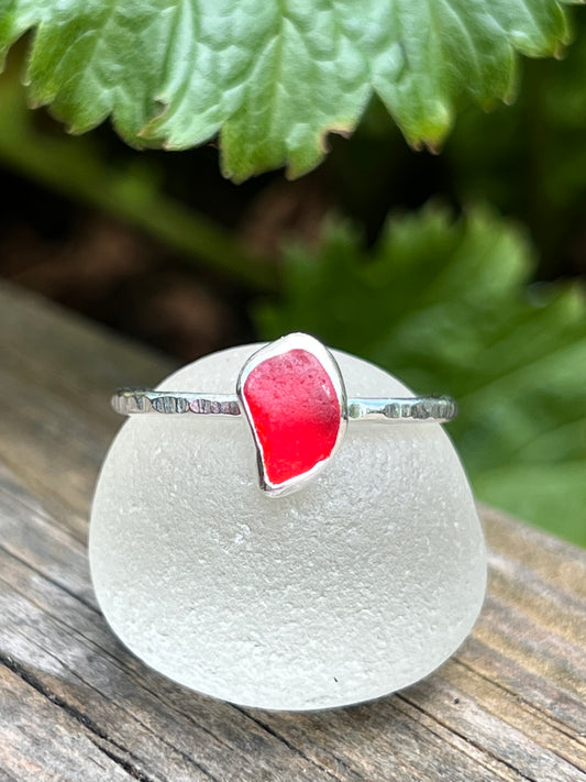 Sea Glass Stacker Ring