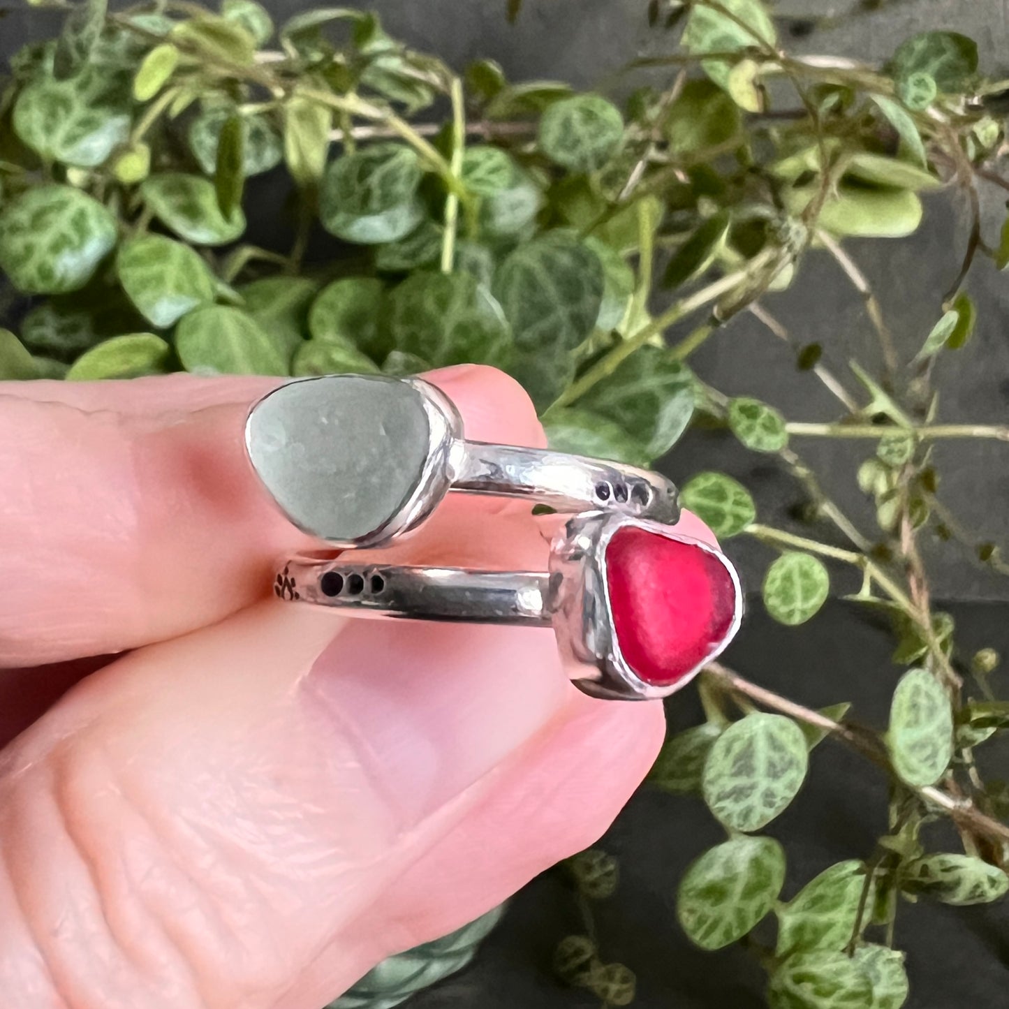 Adjustable Sea Glass Ring