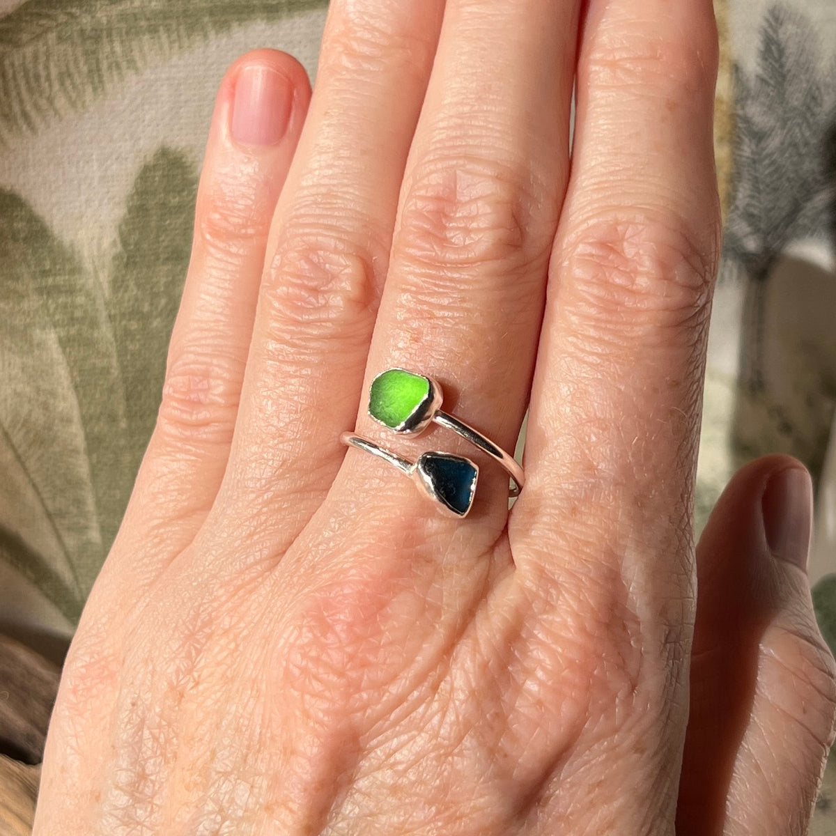 Adjustable Sea Glass Ring