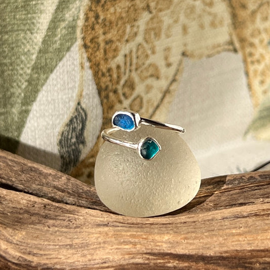 Adjustable Sea Glass Ring