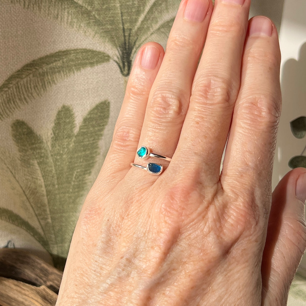 Adjustable Sea Glass Ring