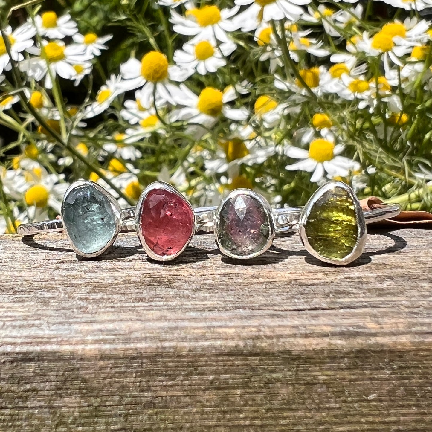 Tourmaline Stacker Rings