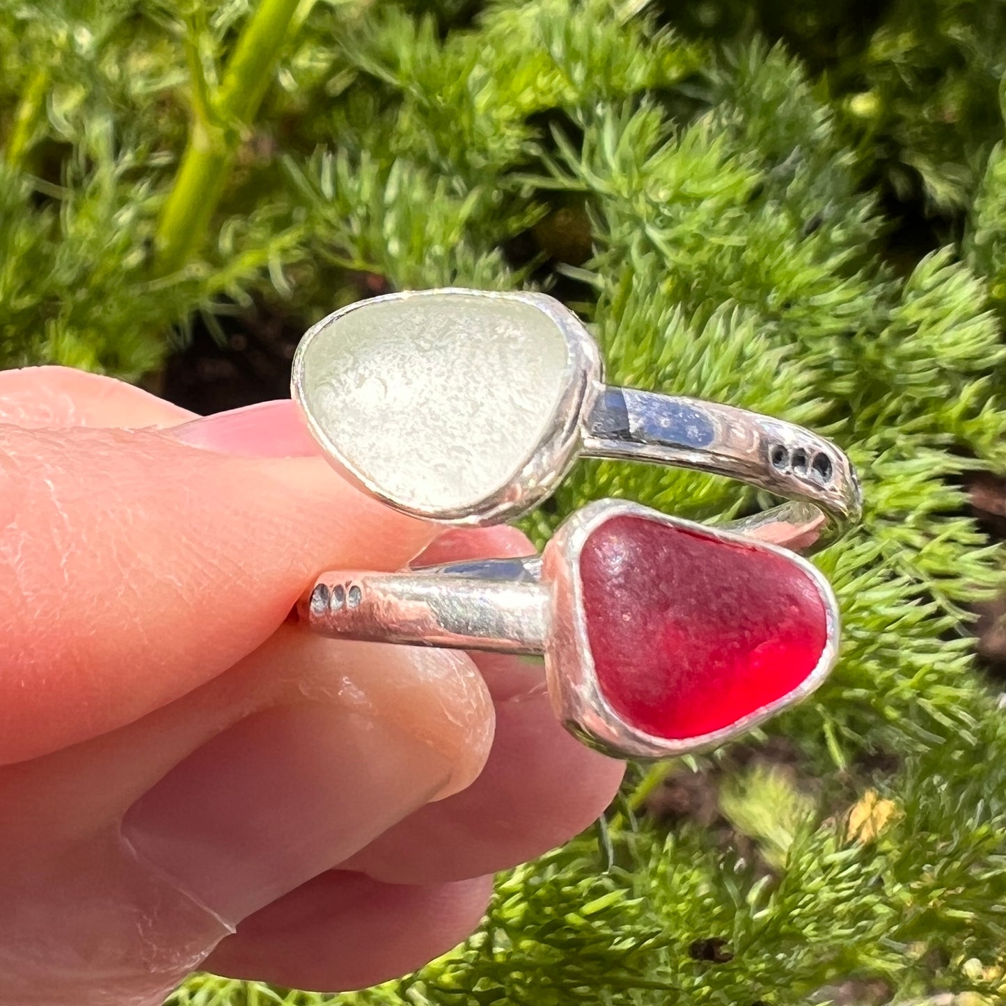 Adjustable Sea Glass Ring