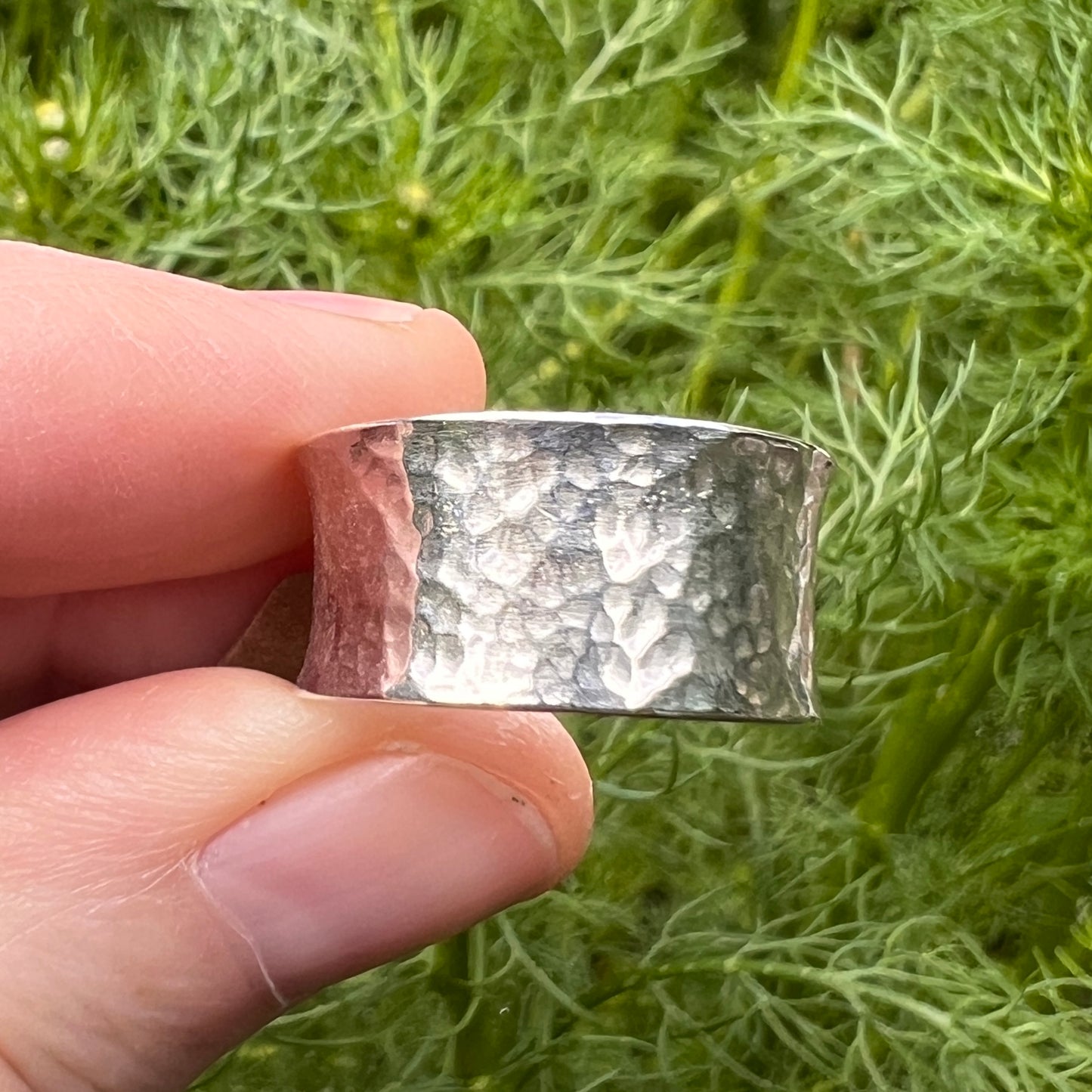 Wide Band Silver Ring