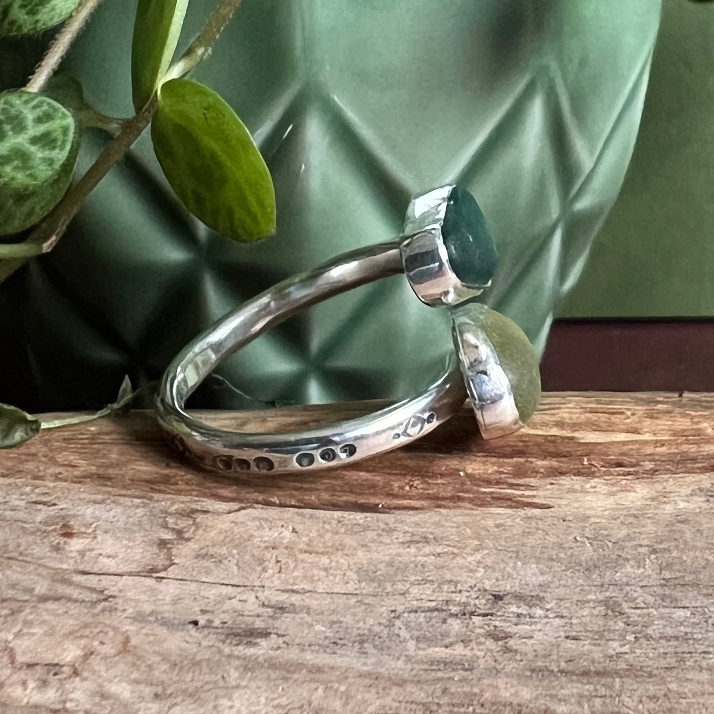 Adjustable Sea Glass Ring