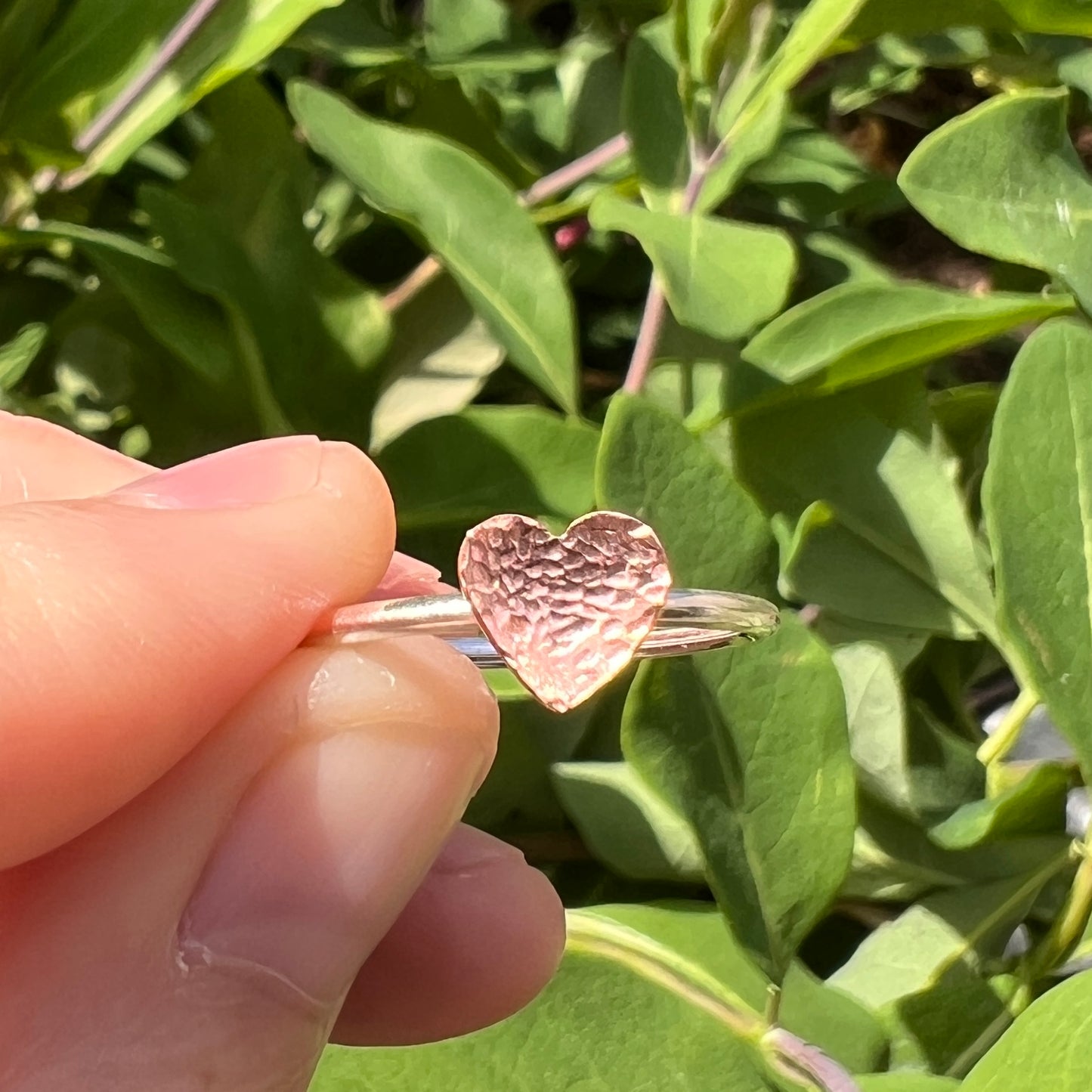 Copper Heart Ring, Made To Order