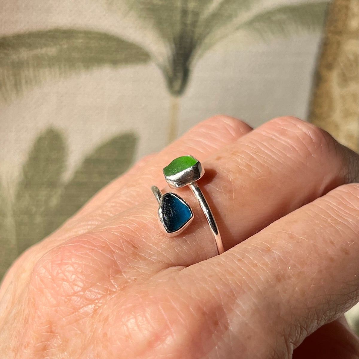 Adjustable Sea Glass Ring