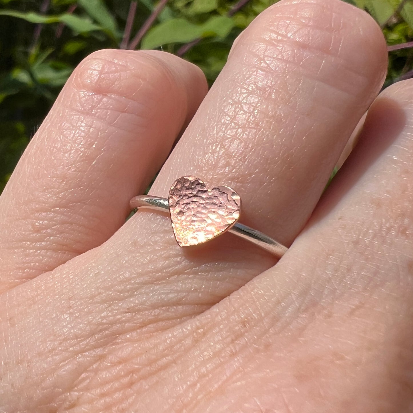 Copper Heart Ring, Made To Order