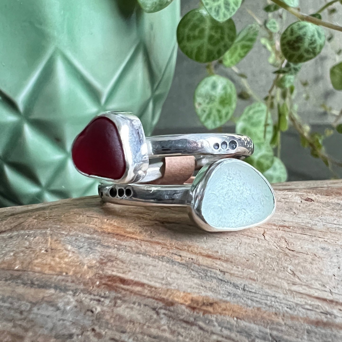 Adjustable Sea Glass Ring