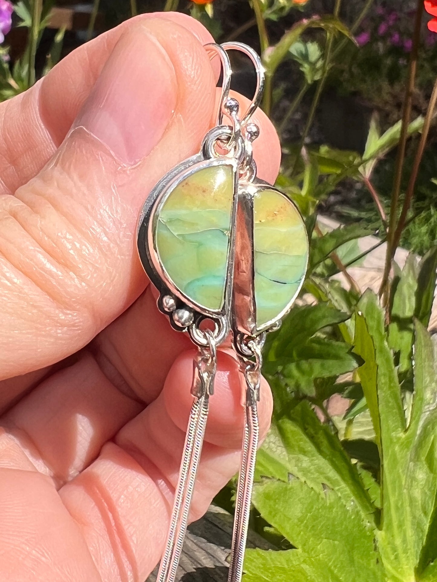 Opalised Wood Earrings