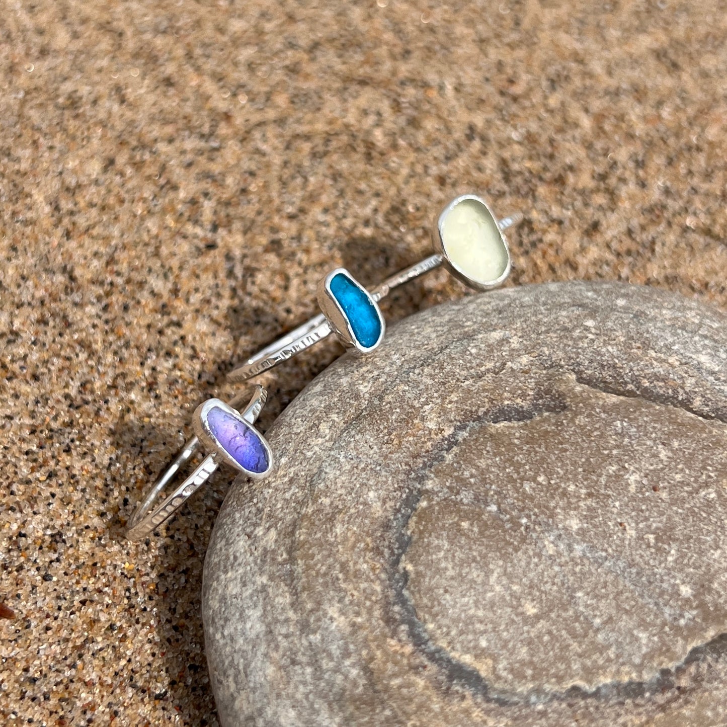 Sea Glass Stacker Ring