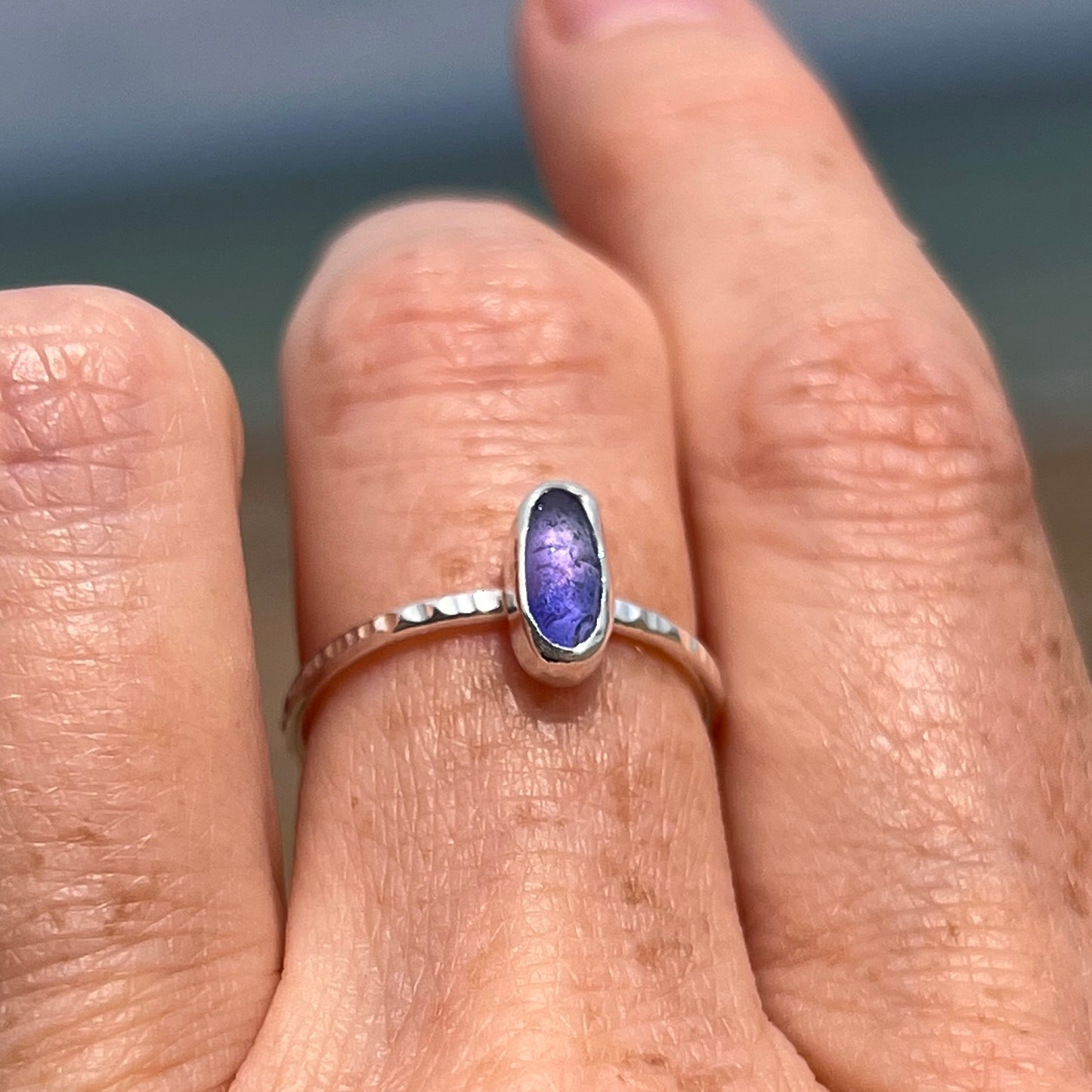 Sea Glass Stacker Ring