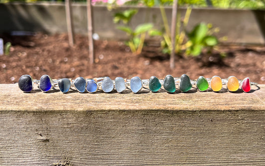 Sea Glass Stacker Ring